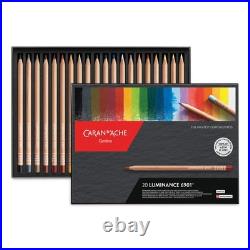 Caran d'Ache Luminance Colored Pencils Set of 20, Assorted Colors