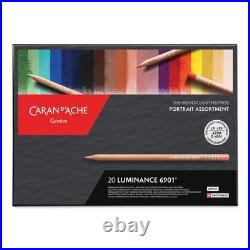 Caran d'Ache Luminance Colored Pencils Set of 20, Assorted Colors