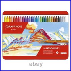 Caran d'Ache Neocolor Pastels 40 Vibrant Colors Artist Quality Metal Case