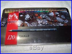 Caran d'Ache Pablo Colored Pencil Set Of 120 Metal Box for Artist or Coloring