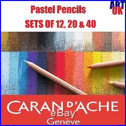 Caran d'Ache artists soft PASTEL PENCIL SETS of 12, 20 & 40 drawing sketching