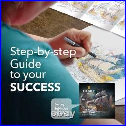 Castle Art Supplies 120 Colored Pencils Zipper-Case Set Quality Soft Core Colo