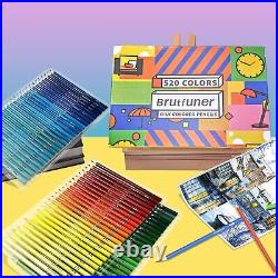 Ccfoud Colored Pencils 520 Color Set Oil Based Brutfuner Professional from Japan