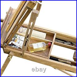 Cezanne Half Box French Easel with Linen Shoulder Carry Strap Portable Lightwe