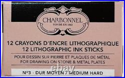 Charbonnel Professional Litho Crayons No3 Medium, Set of 12