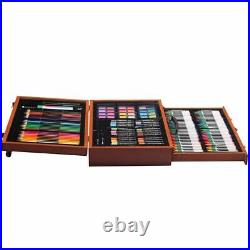 Children's Drawing Stationery Wooden Box Painting Set Oil Pastel Crayons Set Art