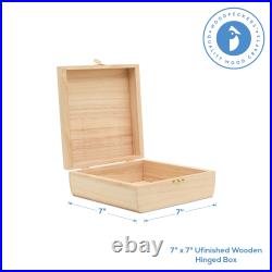 Cigar Box Empty Wooden 7 Small Wooden Gift Box for Crafts/Jewelry Woodpeckers