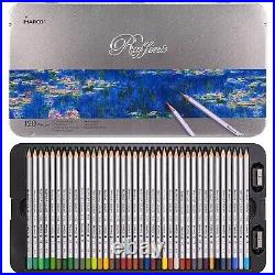 Colored Pencils Set Marco Raffine 120 Colors in Tin Box(7100-120TN), 2B Hardn