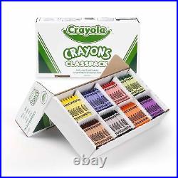 Crayon Classpack, Large Size, 8 Colors, 400 Count Bulk Order of 2 Boxes