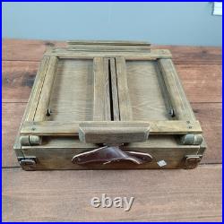 Creative Essentials Plein Air Artist Cabinet Wood Easel Box Brown Excellent Set
