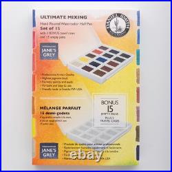 DANIEL SMITH Hand Poured Watercolor, Half Pans, Ultimate Mixing Set with 15