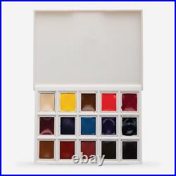 DANIEL SMITH Hand Poured Watercolor, Half Pans, Ultimate Mixing Set with 15