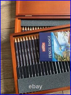 DERWENT FINE ART STUDIO COLOURING PENCILS SET 72 Pencils WOODEN BOX NEW UNUSED