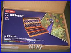 DERWENT Inktense 72 colored ART PENCILS WOODEN BOX brand new Water Soluble INK