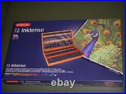 DERWENT Inktense 72 colored ART PENCILS WOODEN BOX brand new Water Soluble INK