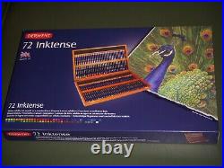 DERWENT Inktense 72 colored ART PENCILS WOODEN BOX brand new Water Soluble INK