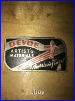 DEVOE & Raynold Academic Watercolor Paint Box Set #201 Antique Original Wood