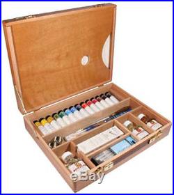 Daler Rowney AOG Artists Quality Oil Colour Deluxe Wooden Box Set