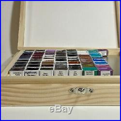 Daniel Smith Watercolor Set. Huge 163 Half Pan Lot in Custom Wooden Box