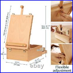 Deluxe Acrylic Paint Set, 74 Pcs Complete Art Supplies with Tabletop Sketch B