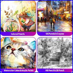 Deluxe Art Set, 195-Pack Artist Gift Box, Arts and Crafts Drawing Painting Kit A