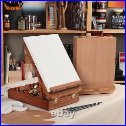Deluxe Table Easel and Sketch Box Walnut Finish, Soho 8 Pack