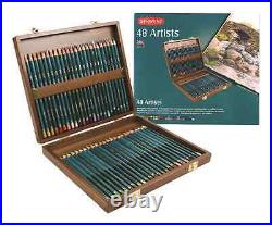 Derwent Artists Pencils 48 Colour Wooden Box