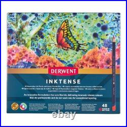 Derwent Inktense Pencils 48 Wooden Box, Set Of 48, Premium Office Product