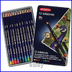 Derwent Inktense Pencils Tin box set 12 24 36 72 Genuine ARTISTS DRAWING color