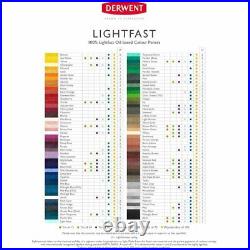 Derwent Lightfast Coloured Color Pencils Wooden Box of 100