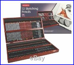 Derwent Sketching Wooden Box Set of 72 Mixed Media Pencils