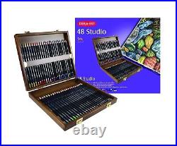 Derwent Studio Pencils, 3.4mm Core, Wooden Box, 48 Count (0700822)