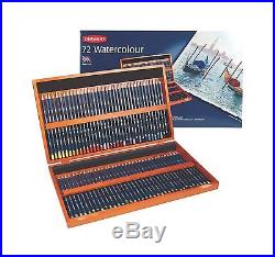 Derwent Watercolor Colored Pencils 72 Watercolour 3.4mm Core Wooden Box 72 Co
