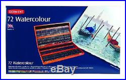 Derwent Watercolour 72 Wooden Box Set of Professional Quality Colour Pencils
