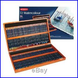 Derwent Watercolour Wooden Box Set of 72 Pencils