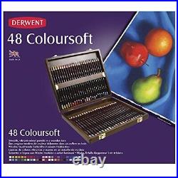 Derwent colored pencil color soft 48-color set wood box set 2301660