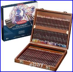 Derwent colored pencil color soft 48-color set wood box set 2301660 From Japan