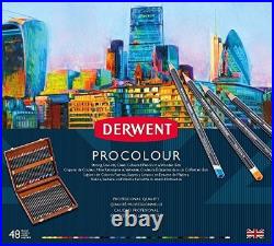 Derwent colored pencil professional color wood box 48 colors 2302523