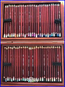 Derwent pastel pencils set of 60 colors in wood box, Never Used