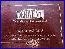Derwent pastel pencils set of 60 colors in wood box, Never Used