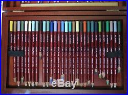 Derwent set of 90 Pastel Pencils, Used, full set in wooden box