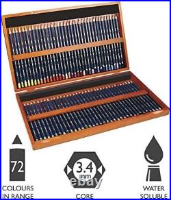 Derwent watercolor color pencil water color pencil 72 color set wood box set 32