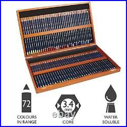 Derwent watercolor pencils water color pencil 72 color set wood box set 32891