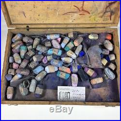 Diane Townsend Artist Pastels Used Approx 50 Pieces In Talens Wood Box