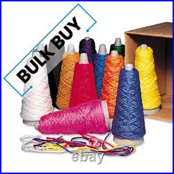 Double Weight Yarn Cones, 2-Ply, 2 Oz, 100% Acrylic, Bulk order of 5 Boxes