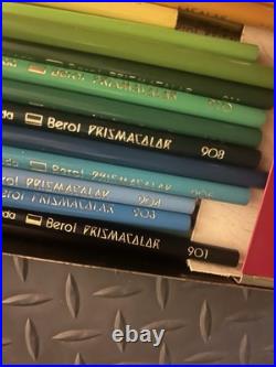Eagle Prismacolor Berol Art Set 60 Color No 960 Colored Pencil Red Box Compl VTG
