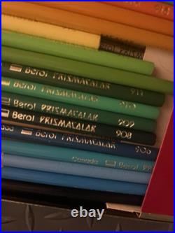Eagle Prismacolor Berol Art Set 60 Color No 960 Colored Pencil Red Box Compl VTG
