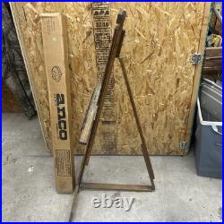 Easel Antique Anco Bilt Large Wooden Floor Folding Artist Studio with Box