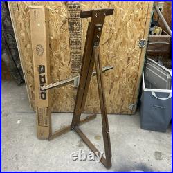 Easel Antique Anco Bilt Large Wooden Floor Folding Artist Studio with Box