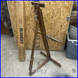 Easel Antique Anco Bilt Large Wooden Floor Folding Artist Studio with Box